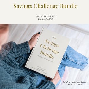 Savings Challenge Printable Bundle | No Spend & 1000 euros Tracker | Budget Planner PDF | Money Saving Challenge | Finance Planner Women