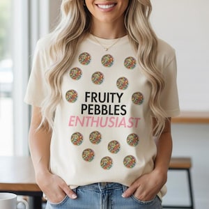 Fruity Pebbles Enthusiast Shirt, Cereal Lover Graphic Tee, Funny Breakfast T-Shirt