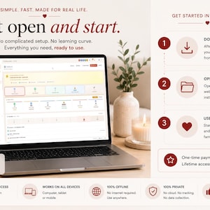 All-in-One Family Planner App | 100% Offline & Private | Budget, Meals, Tasks, Kids, Home Organizer | Digital Download image 8