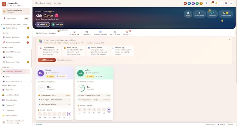 All-in-One Family Planner App | 100% Offline & Private | Budget, Meals, Tasks, Kids, Home Organizer | Digital Download image 13