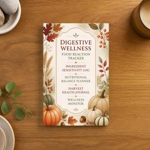 Tracker voor gezonde voedingsgewoonten, logboek voor spijsverteringswelzijn, dagboek voor voedselintoleranties