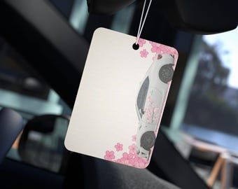 Autoluchtverfrisser personaliseren | Bloemen voertuigaccent Sakura