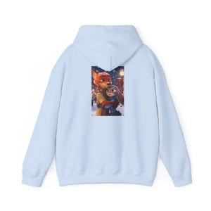 Hoodie personaliseren | Gezellige besneeuwde nachtillustratie zootopia afbeelding 7