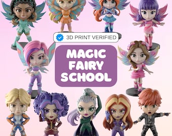 STL-Dateien Magical Fairy Schule Zeichen Cartoon