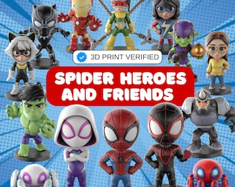 STL Files Spider Kids Cartoon Superheroes