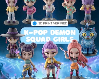 STL Files Magical K-pop Hero Girls Cartoon