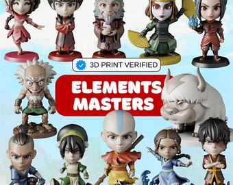 STL-Dateien Elemental Masters Charaktere Anime