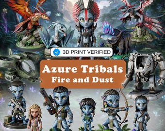 STL-Dateien Blaue Alien World Zeichen Wald Ozean Krieger