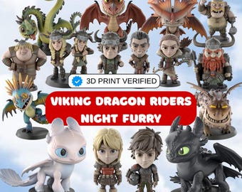 STL-Dateien Drachen Viking Charaktere Cartoon