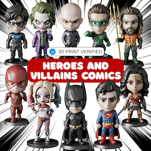 STL Files Comics Heroes and Villains image 1