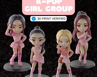 STL-Dateien K-Pop Girl-Gruppe vier Mitglied Idole