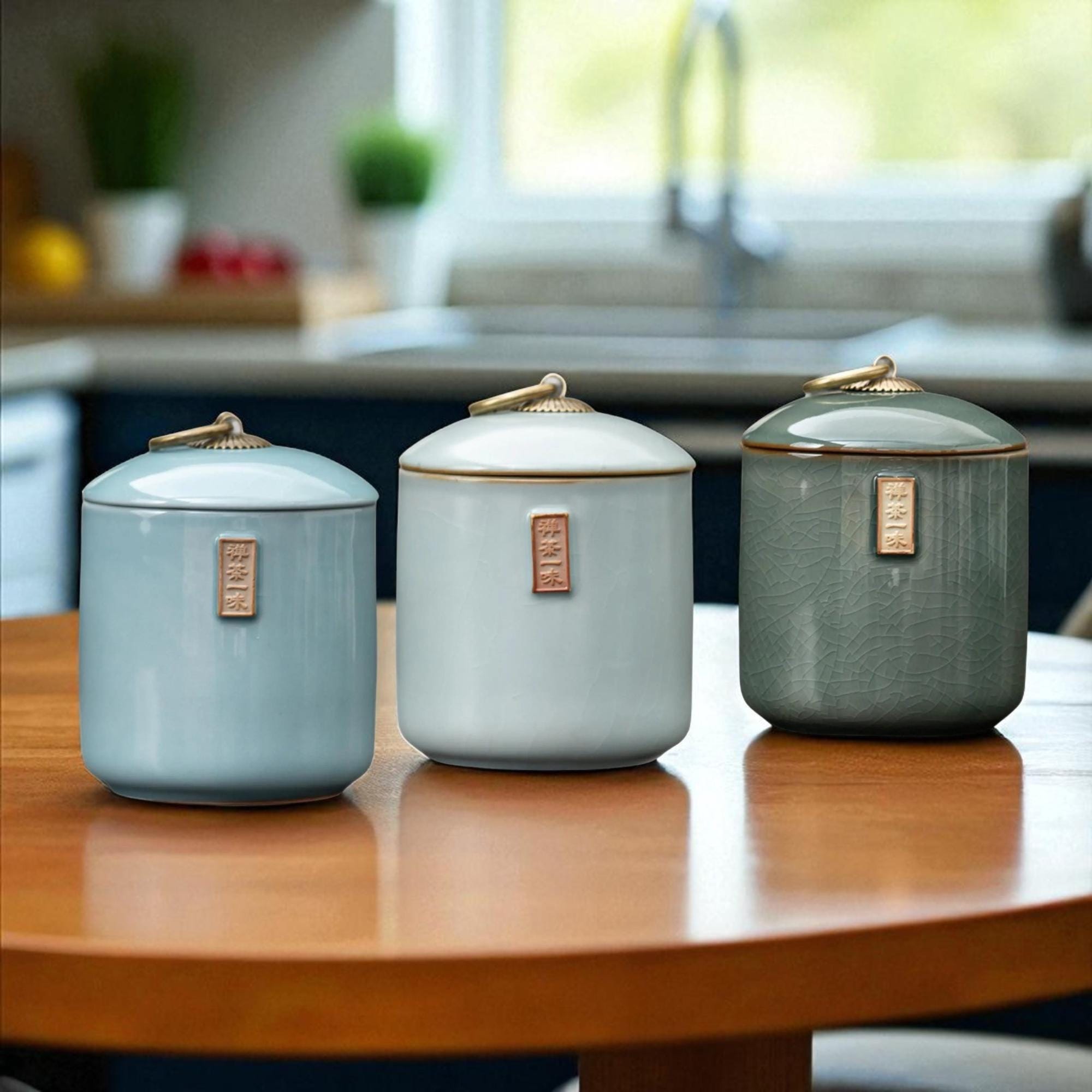 イマン　ポワージュブルー　キャニスターＳ Blue Canister Japan - Etsy