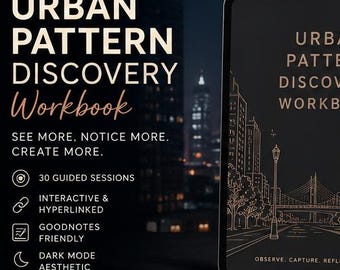 Urban Pattern Discovery Workbook | Interactive GoodNotes Journal | Creative Observation Planner | Urban Sketching PDF iPad Digital Workbook
