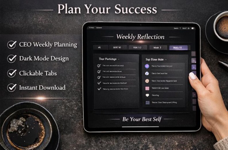 Ceo Daily Routine Biotech Weekly Glow Personal CEO Planner - Become the CEO of Your Life & Weekly ...