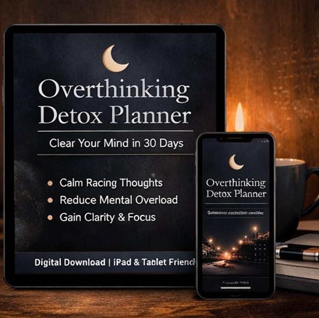 Overthinking Detox Planner - Anxiety Relief Digital Planner - Mental ...