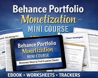 Mini corso sulla monetizzazione del portfolio su Behance: mostra i tuoi lavori per trovare clienti creativi.