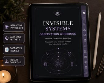 Invisible Systems Observation Workbook | PDF GoodNotes Planner | Interactive Productivity Reflection Journal | iPad Digital Workbook