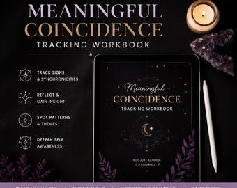 Meaningful Coincidence Tracking Workbook | Synchronicity Journal for GoodNotes | Interactive Reflection Planner | Digital iPad Journal PDF