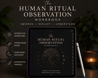 The Human Ritual Observation Workbook | Interactive Digital Journal for Behavioral Reflection | iPad GoodNotes Planner | Psychology Inspired