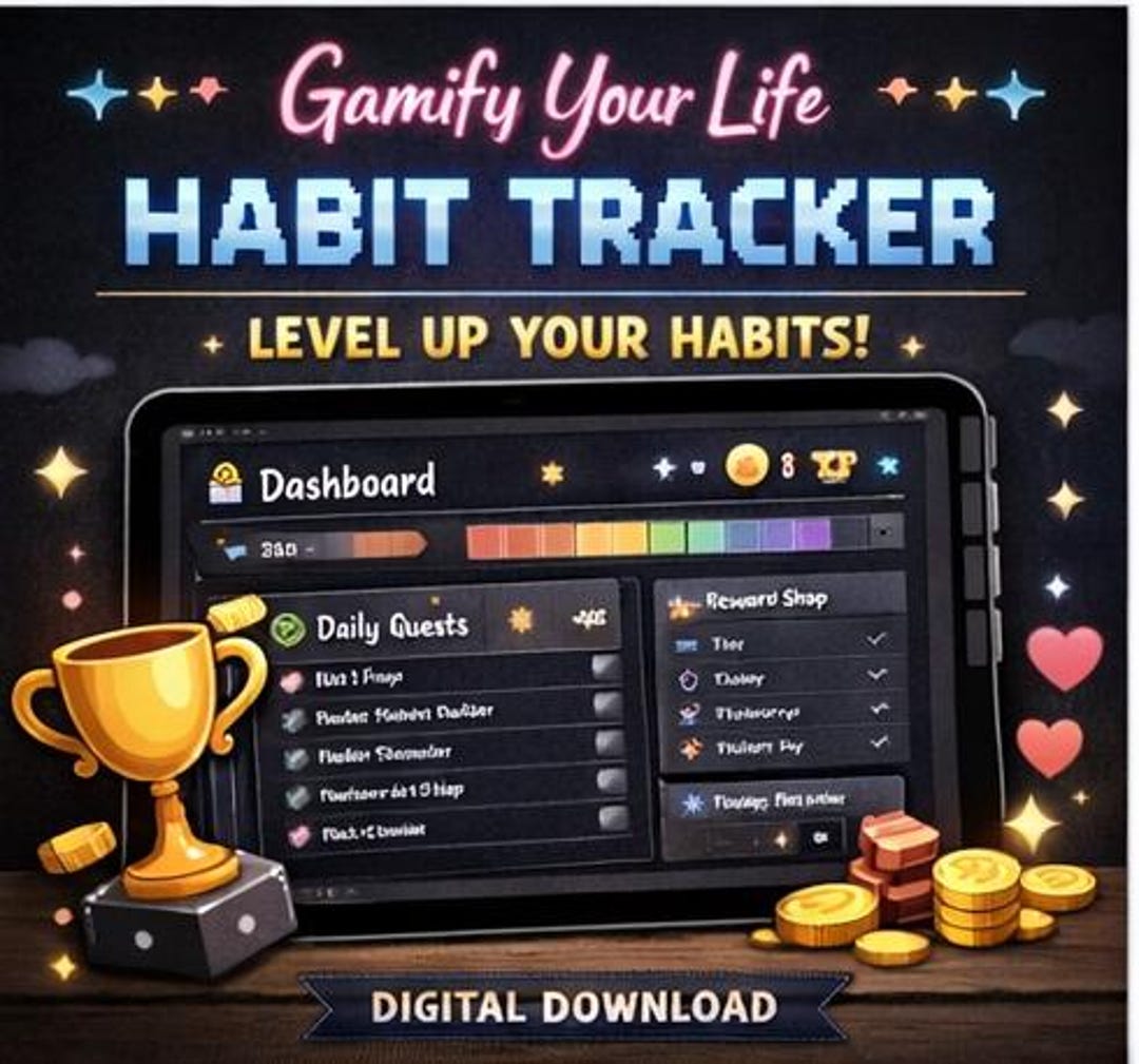 Gamify Your Life Habit Tracker - Gamified Productivity | Goodnotes iPad ...