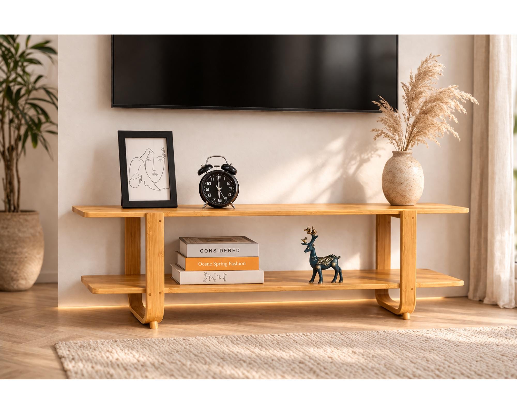 Bamboo Tv Stand - Etsy