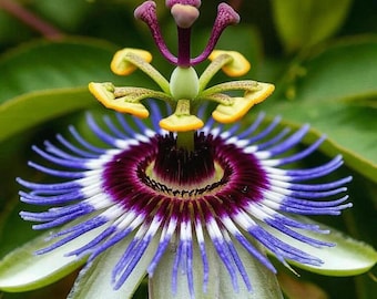Seltene Passiflora Passionsblume Mix - 50 exotische lila Blütensamen für Outdoor Gärten & Container