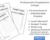 Projektmanagement Vorlage | Canva Projektplan Template | Projektplanung & Task Manager | Business Planner | Digital Download