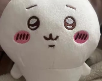 Round Kawaii Plush Toy – Soft Cream Bear, Blush Cheeks, Anime Style Stuffed Animal