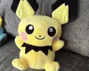 Pichu Plush Toy | Soft Stuffed Animal, Yellow Anime Character, Gamer Gift 20CM