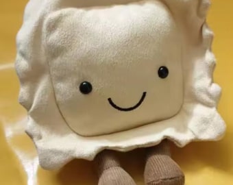 Kawaii Dumpling Plush Toy, Soft Smiling Stuffed Animal, Desk Decor, Foodie Gift 11CM