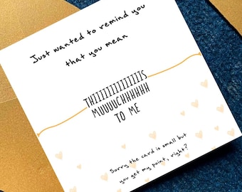 Tarjeta de aniversario minimalista imprimible, Tarjeta "Significas mucho para mí", linda tarjeta digital romántica, Tarjeta de San Valentín para novio/novia