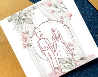 Plantilla imprimible para boda con eucalipto, tarjeta minimalista para arco de boda, felices para siempre, invitaciones florales, tarjeta bohemia para novios