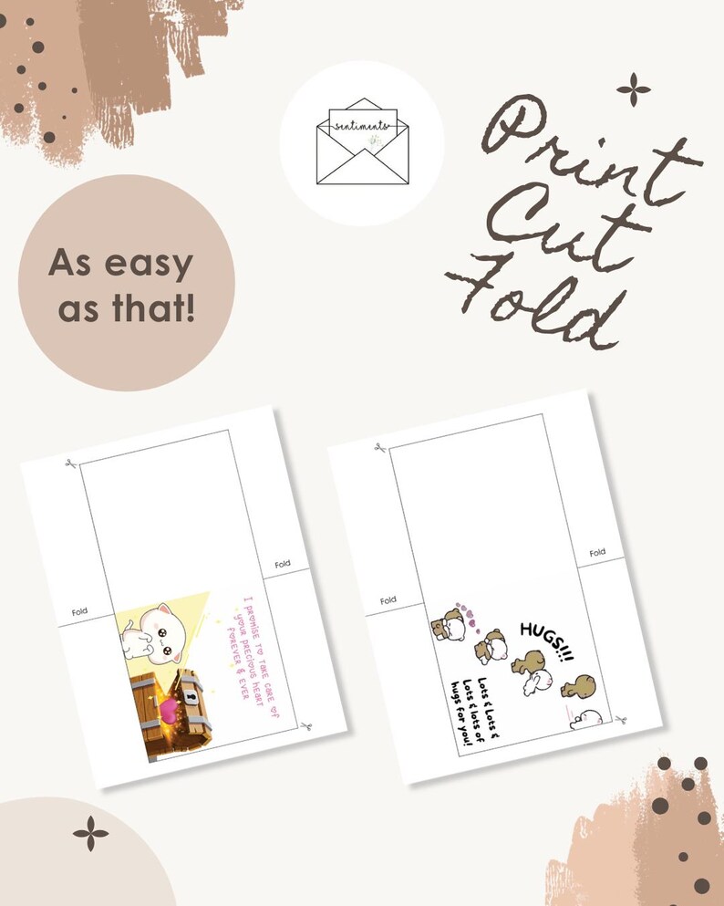 Paquete de tarjetas de amor imprimibles, conjunto de lindas tarjetas de San Valentín, paquete de tarjetas de aniversario para novio, esposo o novia, descarga digital de amor kawaii imagen 4