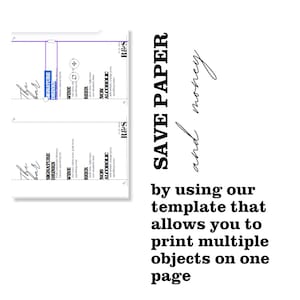 Puede incluir: Un papel blanco con un dise&ntilde;o de men&uacute;, con secciones para bebidas de autor, vino, cerveza y bebidas sin alcohol. El texto a la derecha dice "SAVE PAPER and money" con una llamada a imprimir varios objetos en una p&aacute;gina.