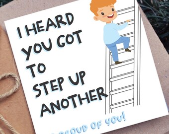 Printable Proud of You Card Congratulations on promotion Card Instant Download well done card new job card you did it card Graduation card