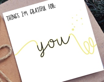 Tarjeta de agradecimiento imprimible Tarjeta de agradecimiento para él o ella Tarjeta de agradecimiento para un compañero de trabajo Tarjeta de amor solo porque sí Tarjeta de agradecimiento Descarga instantánea