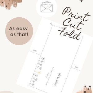 May include: A printable card with the text "It'll be okay" and "because I'm here for you always." The card also features the words "Print, Cut, Fold" and "As easy as that!" with floral illustrations.