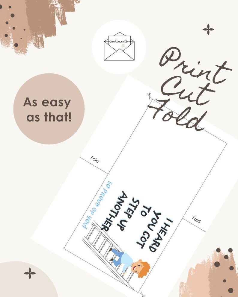 Printable Proud of You Card Congratulations on promotion Card Instant Download well done card new job card you did it card Graduation card image 3