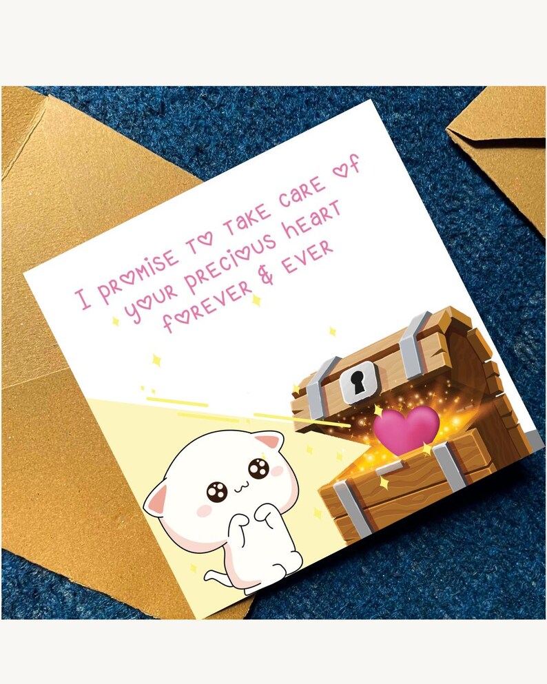 Paquete de tarjetas de amor imprimibles, conjunto de lindas tarjetas de San Valentín, paquete de tarjetas de aniversario para novio, esposo o novia, descarga digital de amor kawaii imagen 6