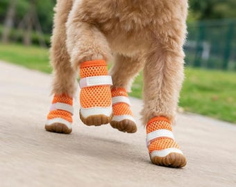 Dog Shoes Breathable Mesh, Summer Dog Boots, Anti Slip Pet Shoes, Small Dog Outdoor Shoes, Puppy Paw Protectors, Lightweight Dog Sneakers