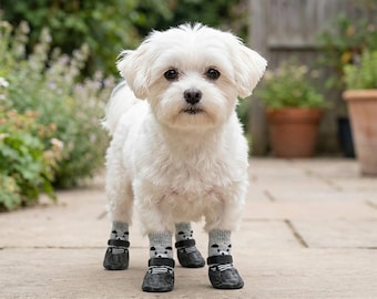 Waterproof Dog Boots, Anti-Slip Paw Protectors, Small Dog Shoes for Hot Pavement Snow