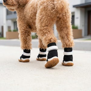 Scarpe per cani in rete traspirante, stivali estivi per cani, scarpe antiscivolo per animali domestici, scarpe da esterno per cani di piccola taglia, protezioni per le zampe dei cuccioli, scarpe da ginnastica leggere per cani immagine 8