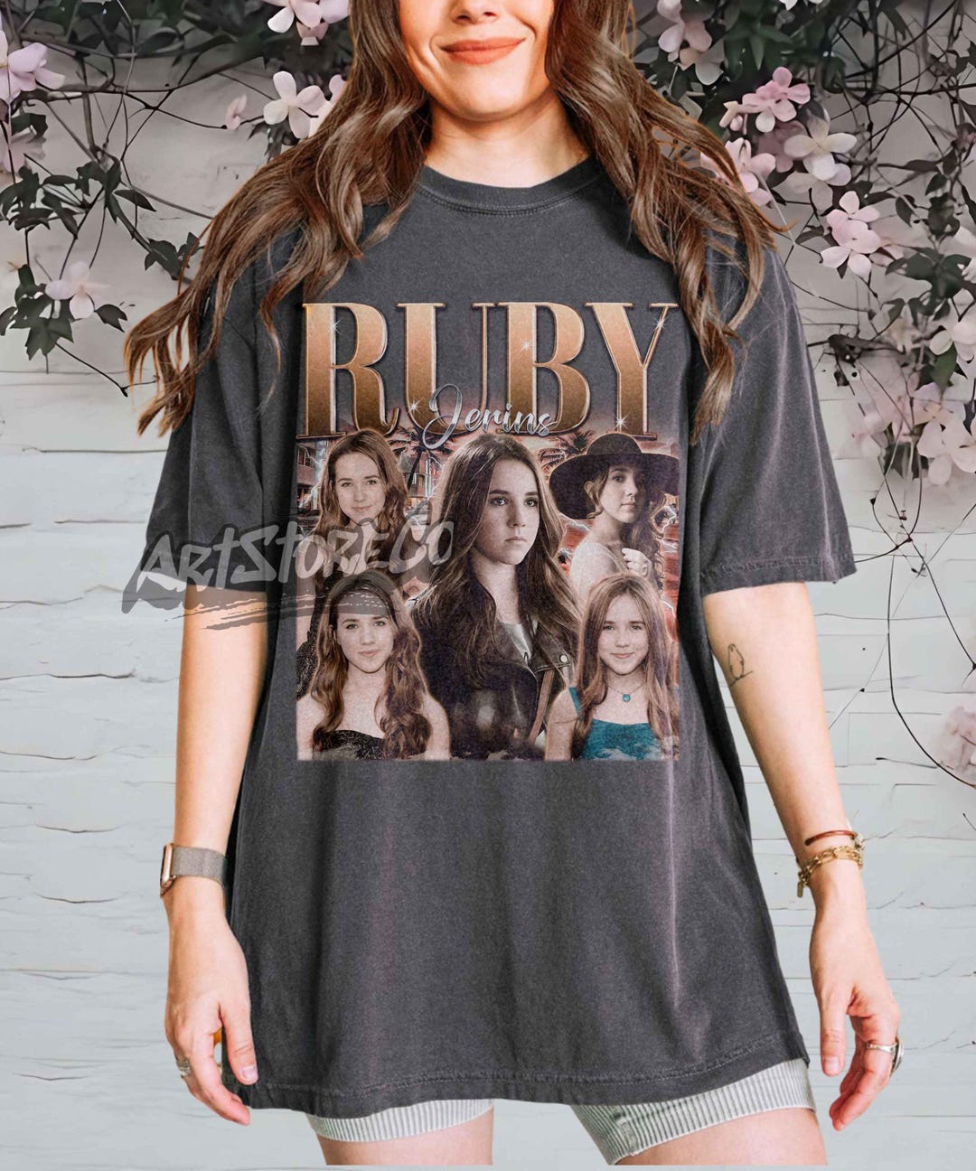 Ruby Jerins Retro Collage T-shirt, Vintage Inspired Graphic Apparel - Etsy