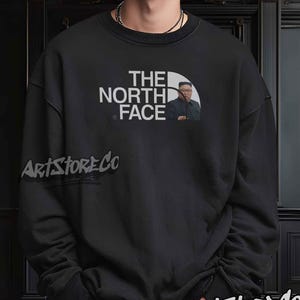 Camiseta con meme de Kim Jong Un, parodia de North Face, camiseta con estampado de meme, ropa retro vintage.