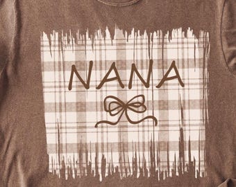 Nana Bow PNG Oma Shirt Design, Kokette Nana Grafik, niedliches Großmutter Geschenk Sublimation Design