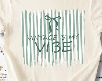 Vintage ist mein Vibe PNG Retro Ästhetisches Shirt Design, trendige Vintage Zitat Grafik, Sublimationsdesign Digital Download