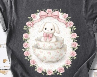 Vintage Osterhase Cameo Png, Oma Core Shirt Design, Coquette CottageCore Oval Rahmen Ostern Sublimation Png, Gehöft Mama Digital