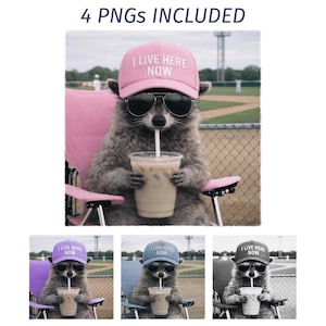Funny Raccoon Ballfield Baseball Mama Style PNG, Softball Digital Design, Travel Baseball Softball Tournament, Softball Ball Mom DTG