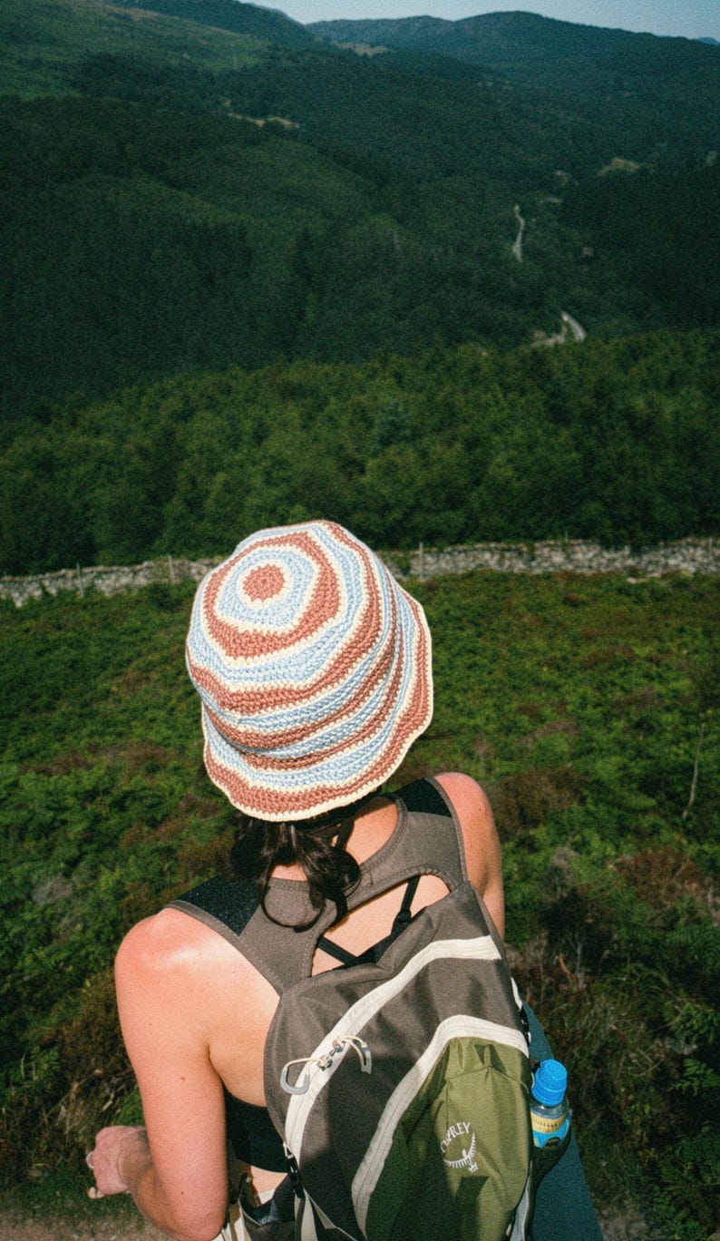 Crochet Bucket Hat Pattern | Wavy Stitch Sun Hat, Adult Sizes (PDF Download) image 2