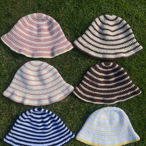 Adult Crochet Bucket Hat | Mixed Colours